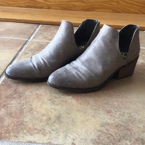 Gray/Tan Booties